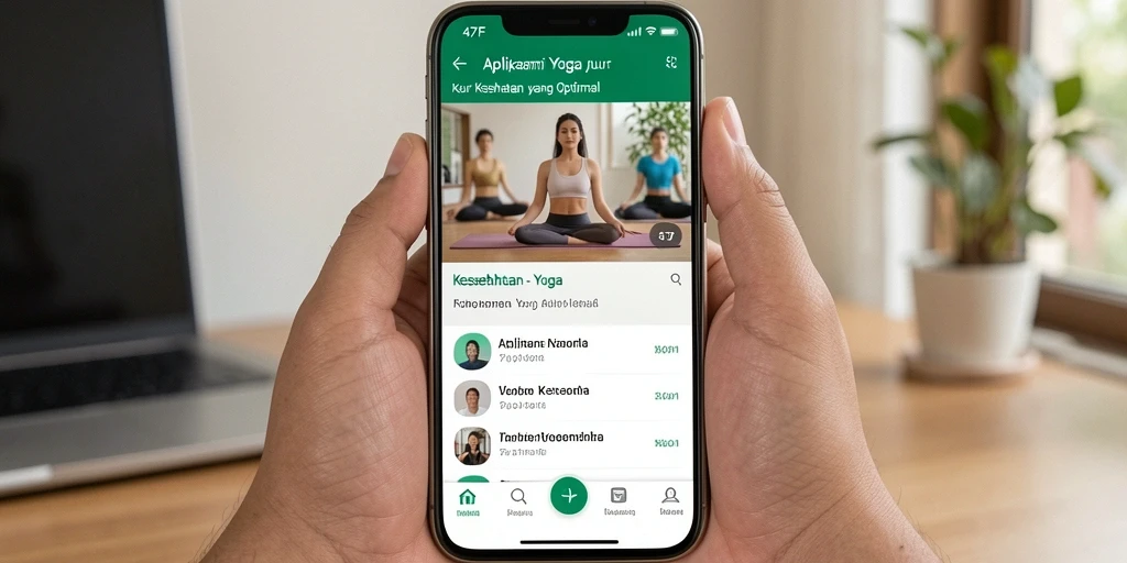 Antarmuka aplikasi Yoga 47F yang menarik dan fungsional.