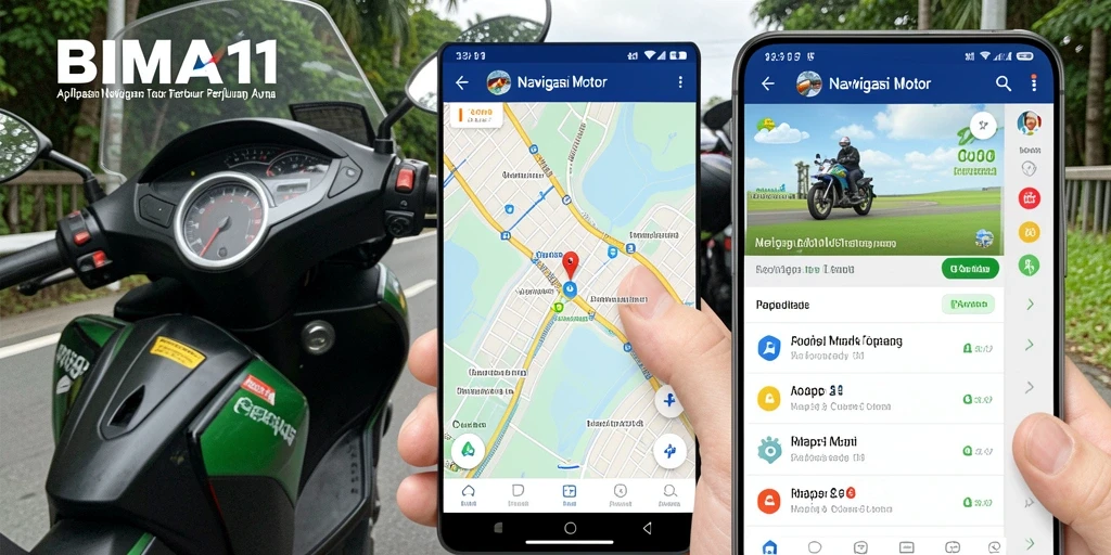 Tampilan antarmuka BIMA11 yang ramah pengguna untuk navigasi motor.