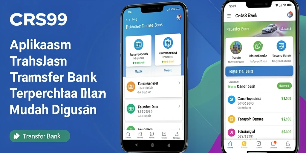 Antarmuka intuitif aplikasi Transfer Bank CRS99 dengan fitur lengkap.