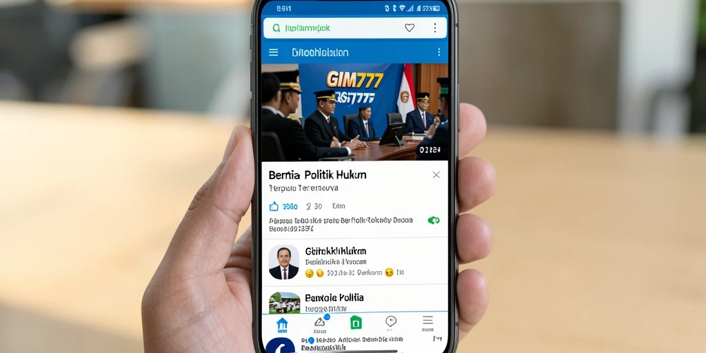 Tampilan antarmuka GIM777 yang sederhana dan informatif