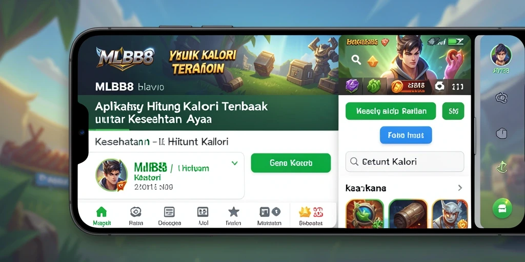 Antarmuka aplikasi Hitung Kalori MLBB8 yang user-friendly dan informatif.