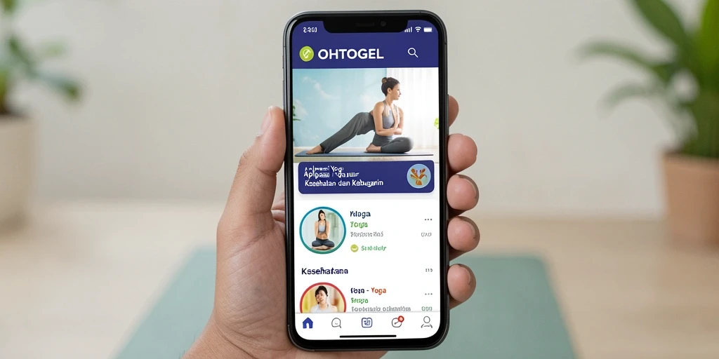 Antarmuka OHTOGEL yang sederhana dan menawan untuk latihan Yoga.