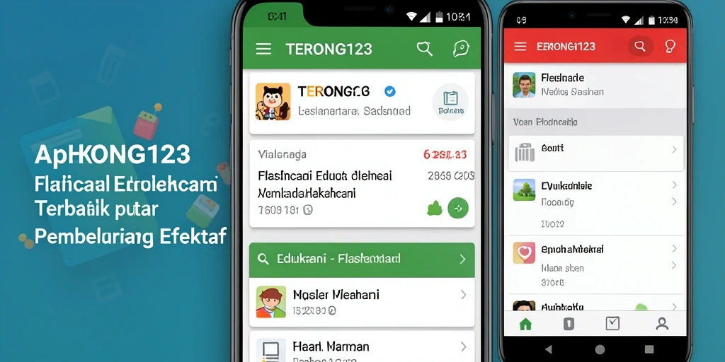 Tampilan antarmuka pengguna aplikasi Flashcard TERONG123 yang menarik.
