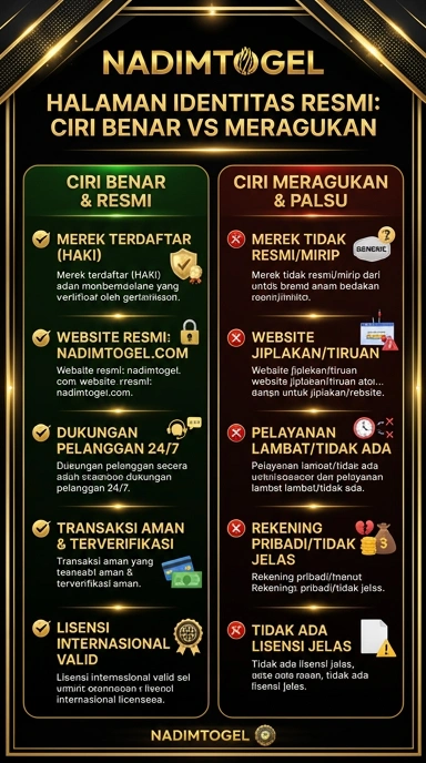 Tampilan kanal resmi nadimtogel